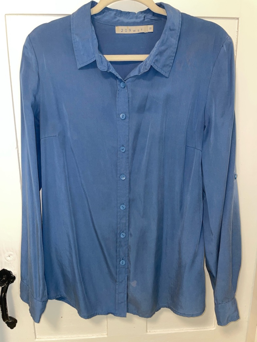 209 wst Women's Blue Button-Down Shirt